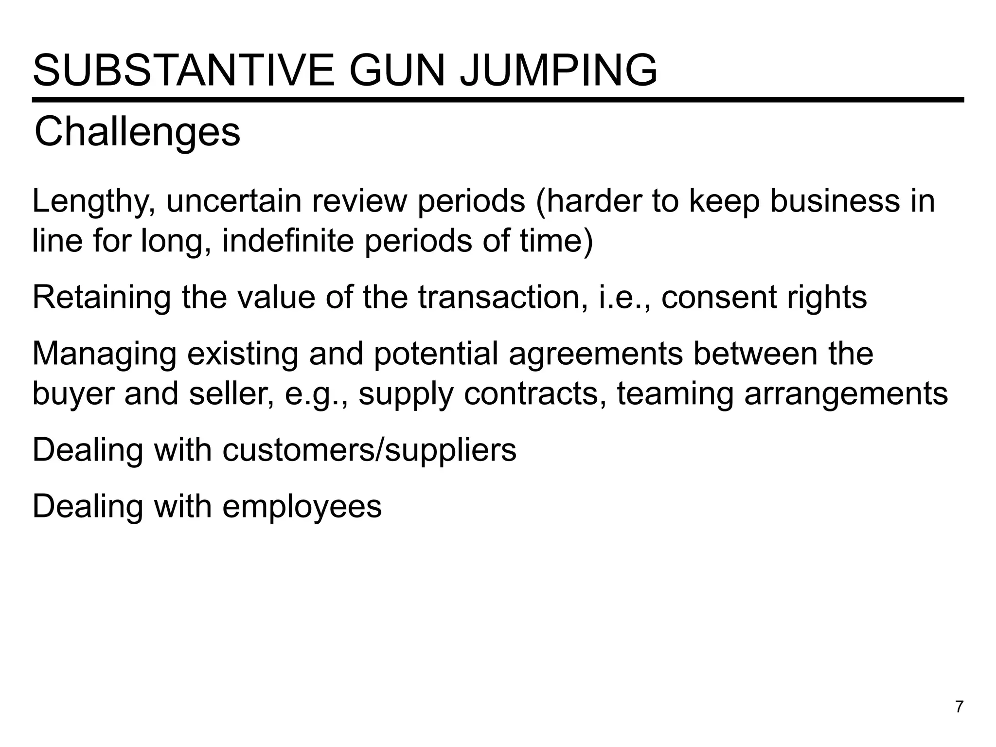 Gun Jumping CERES November 2018 OECD discussion