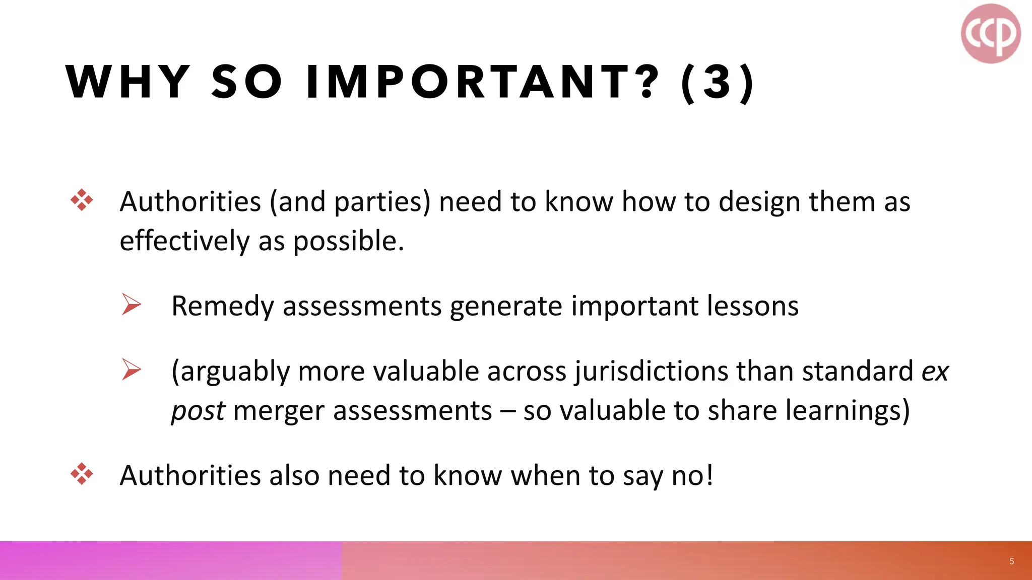 WHY SO IMPORTANT? (3)
 Authorities (and parties) need to know how to design them as
effectively as possible.
 Remedy assessments generate important lessons
 (arguably more valuable across jurisdictions than standard ex
post merger assessments – so valuable to share learnings)
 Authorities also need to know when to say no!
5
 