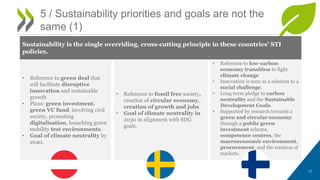 5 / Sustainability priorities and goals are not the
same (1)
• Reference to green deal that
will facilitate disruptive
inn...