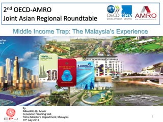 2nd OECD-AMRO
Joint Asian Regional Roundtable
By
Allauddin Hj. Anuar
Economic Planning Unit,
Prime Minister’s Department, Malaysia
19th July 2013
1
 