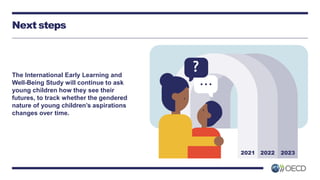 Next steps
The International Early Learning and
Well-Being Study will continue to ask
young children how they see their
fu...