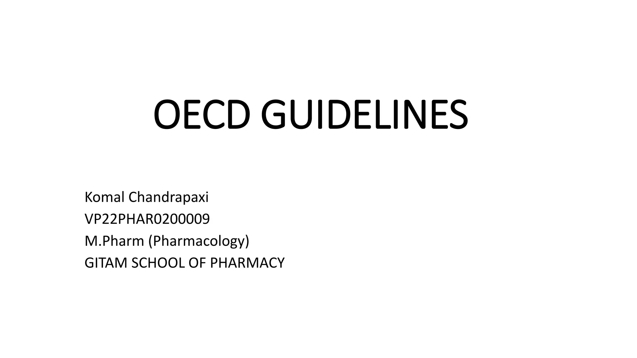 OECD GUIDELINES PPT