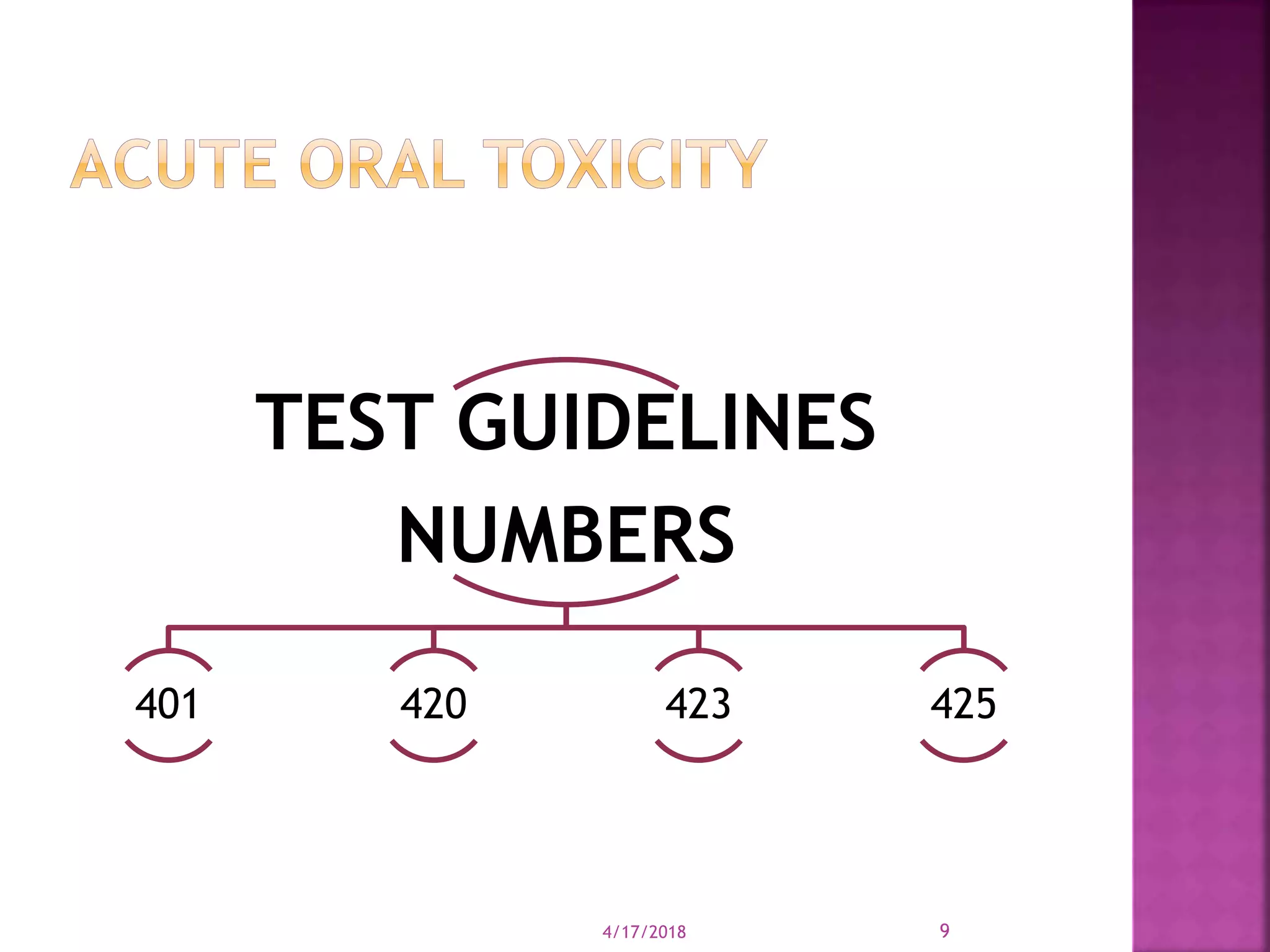 Tox Chart Oecd guidelines for toxicology studies | PPTX