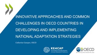 INNOVATIVE APPROACHES AND COMMON
CHALLENGES IN OECD COUNTRIES IN
DEVELOPING AND IMPLEMENTING
NATIONAL ADAPTATION STRATEGIES
Catherine Gamper, OECD
 