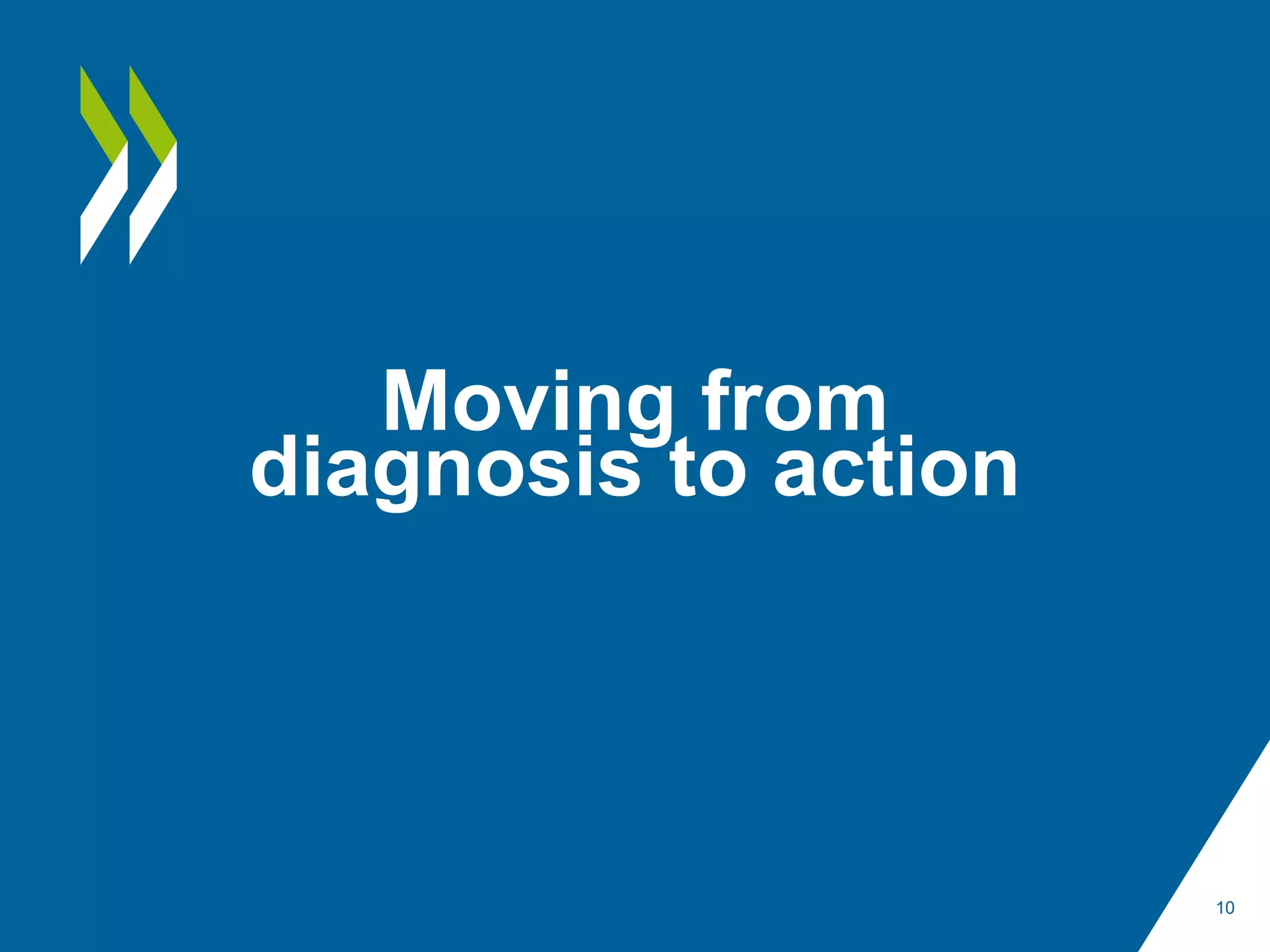 Moving from
diagnosis to action
10
 