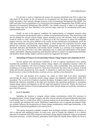Incorporating Climate Change Impacts and Adaptation in Environmental ...