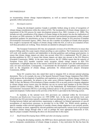 Incorporating Climate Change Impacts and Adaptation in Environmental ...