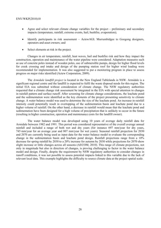Incorporating Climate Change Impacts and Adaptation in Environmental ...