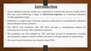 OECD Guideline 403 (Acute Inhalation Toxicity) | PPTX