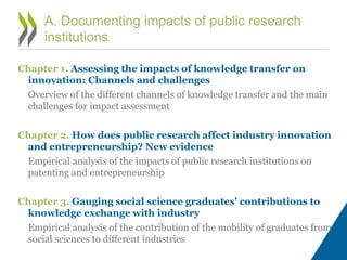A. Documenting impacts of public research
institutions
Chapter 1. Assessing the impacts of knowledge transfer on
innovatio...