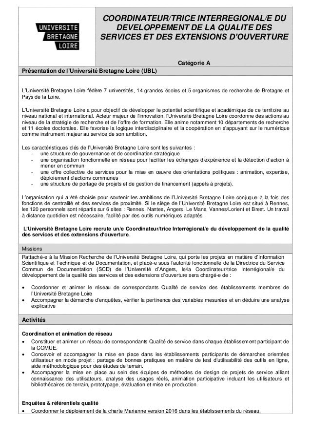 Lettre De Motivation Coordinateur International