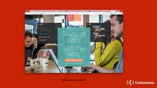 Type to enter a caption.
 