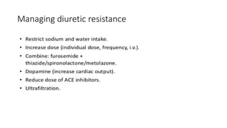 Managing diuretic resistance
 