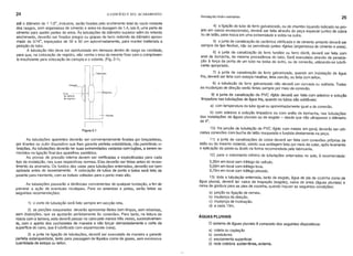 24 o EDIFÍCIO E SEU ACABAMENTO
Instalações hidro-sanitárias 25
Figura 2.1
As tubulações passarão a distâncias convenientes de qualquer fundação, a fim de'
prevenir a ação de eventuais recalques. Para as emendas e juntas, serão feitas as
seguintes recomendações:
As tubulações aparentes deverão ser convenientemente fixadas por braçadeiras,
por tirantes ou outro dispositivo que lhes garanta perfeita estabilidade, não permitindo vi-
brações. As tubulações deverão ter suas extremidades vedadas com bujões, a serem re-
movidos na ligação final dos aparelhos sanitários. 
As provas de pressão interna devem ser verificadas e especificadas para cada
tipo de instalação, nas suas respectivas normas. Elas deverão ser feitas antes' do reves-
timento da alvenaria. Os fundos das valas para tubulações enterradas, deverão ser bem
apiloada antes do assentamento. A colocação de tubos de ponta e bolsa será feito de
jusante para montante, com as bolsas voltadas para o ponto mais alto.
até o diâmetro de 1 1/2", inclusive, serão fixadas pelo enchimento total do vazio restante
dos rasgos, com argamassa de cimento e areia na dosagem de 1.4, isto é, uma parte de
cimento para quatro partes de areia. Às tubulações de diâmetro superior além do referido
encilimento, deverão ser fixados pregos ou grapas de ferro redondo de diâmetro aproxi-
mado de 3/16", espaçados de 50 a 50 cm aproximadamente, para manter inalterada a
posição do tubo.
A tubulação não deve ser aprofundada em demasia dentro do rasgo ou cavidade,
para que, na colocação de registro, não venha o eixo do mesmo ficar com o comprimen-
to insuficiente para colocação da canopla e o volante. (Fig. 2-1).
4) a ligação do tubo de ferro galvanizado, ou de chumbo (quando iQdicado no pro-
jeto em casos excepcionais), deverá ser feita através de peça especial (unho) de cobre
ou de latão, para rosca em uma extremidade e solda na outra.
5) a junta de canalização de cerâmica vitrificada e de cimento amianto deverá ser
sempre de tipo flexrvel, não se permitindo juntas rrgidas (argamassa de cimento e areia).
6) a junta de canalização de ferro fundido ou ferro dúctil, deverá ser feita com
anel de borracha, de mesma procedência do tubo. Será executado através de penetra-
ção à força da ponta de um tubo na bolsa de outro, ou de conexão, utilizando-se lubrifi-
cante apropriado.
. 7) a junta. de canalização de ferro galvanizado, quando em instalação de água
fna, deverá ser feita com estopa mealhar, tinta zarcão, ou feita com teflon.
8) a tubulação de ferro galvanizado não deverá ser curvada ou soldada. Todas
as mudanças de direção serão feitas sempre por meio de conexão.
9) a junta de canalização de PVC rrgido deverá ser feita com adesivo e solução
limpadora nas tubulações de água fria, quando os tubos são soldáveis:
a) com temperatura do tubo igualou aproximadamente igual a da conexão.
b) com adesivo e solução limpadora ou com anéis de borracha, nas tubulações
das instalações de águas pluviais ou de esgoto - desde que não ultrapasse o diâmetro
de 4".
10) Na junção de tubulação de PVC rrgido com metais em geral, deverão ser utili-
zadas conexões com bucha de latão rosqueada e fundida diretamente na peça.
11) a junta de canalizações de cobre deverá ser feita com conexões próprias de
latão ou do mesmo material, sendo sua soldagem feita por meio de colar, após lixamento
e aplicação da pasta ou ácido na forma recomendada pelo fabricante.
12) para o cobrimento mrnimo de tubulações enterradas no solo, é recomendada:
0,30m em local sem tráfego de verculo.
0,50m em local com tráfego leve.
0,70m em local com tráfego pesado.
13) toda a tubulação enterrada, tanto de esgoto, água de pia de cozinha como de
água pluvial, deverá ter caixa de inspeção (esgoto), caixa de areia (águas pluviais) 0
caixa de gordura para as pias de cozinha, quando houver as seguintes condições:
a) junção ou ligação de ramais.
b) mudança de direção.
c) mudança de inclinação.
d) a cada 15m.
ÁGUAS PLUVIAIS
O sistema de águas pluviais é composto dos seguintes dispositivos:
a) coleta ou captação
b) condutores
c) escoamento superficial
d) rede coletora subterrânea, externa.
Parede
Registro
I
Tubulação
r
cono~~
Eixo ---
do volante  I
do registro j
1) o corte de tubulação será feito sempre em secção reta.
2) as porções rosqueadas deverão apresentar filetes bem limpos, sem rebarbas,
sem distorções, que se ajustarão perfeitamente às conexões. Para tanto, na feitura da
rosca com a tarraxa, esta deverá passar no cano pelo menos três vezes, sucessivamen-
te, com o aperto dos cochonetes de maneira a não forçar demasiadamente o corte da
superHcie do cano, que é lubrificado com esparmacete (vela).
3) a junta na ligação de tubulações, deverá ser executada de maneira a garantir
perfeita estanqueidade, tanto para passagem de Irquidos como de gases, sem excessiva
quantidade de estopa ou teflon.
 