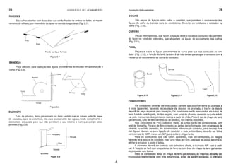 28 o EDIFÍCIO E SEU ACABAMENTO Instalações hidro-sanitárias 29
RINCÕES
São calhas abertas com duas abas que serão fixadas de ambos os lados ao madei-
ramento do telhado, por intermédio de ripas no sentido longitudinal (Fig. 2.7).
/
i ....
~ ~
Ripa I /~
Ripa ~
BOCAIS
São peças de ligação entre calha e condutor, que permitem o escoamento das
águas da calha ou bandeja para os condutores. Deverão ser rebitados e soldados na
calha (Fig. 2.10).
CURVAS
Peças intermediárias, que fazem a ligação entre o bocal e o condutor, não permitin-
do fazer no condutor cotovelos, que afogariam as águas do escoamento das calhas
(Fig. 2.11).
FUNIL
Figura 2.12
Figura 2.11
Bocal
Figura 2.10
/ ...•. --"
CONDUTORES
Peça que capta as águas provenientes da curva para que seja conduzida ao con-
dutor (Fig. 2.12); a função do funil, também é de não deixar que afogue o condutor com a
mudança do escoamento da curva do condutor.
Calha
o
Parede
Bandeja
Calha

Rincão ou água furtada
Figura 2.7
BANDEJAj
Peça utilizada para captação das águas proven~ntes do rincões em substituição à
calha (Fig. 2.8).
BUZINOTE
Tubo de plástico, ferra galvanizado ou ferro fundido que se coloca junto às lajes
de sacadas, lajes de cobertura, etc. para escoamento das águas, tendo comprimento e
declividade adequada para que não permitam o seu retorno e nem que corram pelas
paredes (Fig. 2.9).
Parapeito
Buzinote
Figura 2.8
I
r - ""d,
~
Sacado
Figura 2.9
Os condutores deverão ser executados sempre que possrvel numa só prumada e'
à vista (aparente); havendo necessidade de desvios na prumada, o trecho de desvio
deverá ter peça especial para inspeção. Os condutores serão executados em tubos de
ferro fundido centrifugado, do tipo esgoto, com junta de chumbo derretido ou junta elásti-
ca, pelo menos nos dois primeiros metros a partir do chão. Poderá ser de chapa de ferro
galvanizado, tubo de fibra-cimento ou de plástico, nos metros restantes.
Nos condutores de PVC (plástico) rrgido, as juntas serão de ponta e bolsa, com
anel de borracha. Para os de fibra-cimento, as juntas serão formadas com argamassa de
cimento ou asfalto derretido. As extremidades inferiores do condutor, para despejo livre
das águas pluviais ou para ligação do condutor a rede ,subterrânea, deverão ser feitas
com curvas de 1200, nunca em 900, para evitar o afogamento.
Para os condutores que não forem aparentes, mas sim embutidos, os rasgos
t:leverão ter a largura do condutor, mais uma folga de 1 cm, para que se possa aprumá-lo,
alinhar e encaixar a ponta e bolsa.
A alvenaria deverá ser cortada com talhadeira afiada, e inclinada 450 com a verti-
cal. A fixação se fará com braçadeiras de ferra ou com tiras de chapa de ferro galvaniza-
do pregadas aos tijolos.
Para os condutores feitos de chapa de ferro galvanizado, as mesmas deverao ser
imunizadas Interiormente com tinta betuminosa, antes de serem dobradas. O diâmetro
 