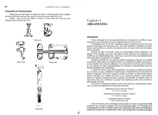 64 o EDIFÍCIO E SEU ACABAMENTO
Capítulo 4
ARGAMASSA
ARGAMASSA
Numa construção civil, mais especificamente na construção de um edifrcio, a arga-
massa entra como elemento que fixa os materiais entre si como uma cola.
É lamentável que não se dê a importância devida à argamassa, pois é ela a res-
ponsável pela ligação dos elementos, bem como pela aparência e qualidade do acaba-
mento, seja ele interno ou externo, funcionando como um creme para fundo de maquia-
gem de uma pele.
Quando se trata de concreto, existe uma preocupação, talvez exagerada, com
relação à sua dosagem, seu traço, fator água-cimento, impurezas dos agregados, sua
resistência, sua trabalhabilidade etc.; certo é que o concreto merece esta atenção devido
sua função dentro da estrutura de um edifrcio.
Querramos também dar uma atenção relativa à argamassa, não pela sua atuação
na estrutura, porém pelos seus objetivos dentro da construção do edifrcio. Isso porque o
que se constata numa obra de edificação, é que não existe um controle, para ser otimis-
ta, com relação aos traços preestabelecidos em memoriais e especificações quanto às
diversas finalidades das argamassas.
O papel dos traços, como são hoje aplicados, visa designar a relação de quantida-
de em volume ou peso, quantidade de aglomeração e material inerte, por uma relação de
números designado como traço. Quando se tratar de concreto, os traços serão rigoros-
mente controlados nos canteiros de obras ou nas usinas de concreto; e seus volumes
através de padiolas pré-dimensionadas, umidade, granulometria do material inerte, ou
seja areia e brita, etc.; entretanto, no preparo das argamassas não se tem controle ou
preocupação nenhuma.
Em todos os compêndios, tratados, assim como memoriais, especificações, apare-
cem no campo das argamassas as seguintes indicações:
Argamassa de cal e areia nos "traços"
1:1, 1:2, 1:3, 1:4, etc.
Argamassa de cimento e areia nos "traços"
1:1, 1:2, 1:3, 1:4, etc.
Argamassa mista nos "traços"
1:2/4, 1:4/8, 1:4/12, etc.
Como se observa, até a simbologia da designação dos traços na argamassa mista
é diferente. No concreto se designa 1:4:8; numa argamassa mista, 1:4/12. Ninguém teve
a preocupação de saber e explicar porque essa simbologia. Não existe uma Justificativa
ral0ável da escolha de um determinado "traço", não se especifica se pasta de cal, água
Figura 3.54b
o
Figura 3.55
Figura 3.53
Figura 3.54a
FIXADORES OU PRENDEDORES
São peças que são fixadas no rodapé, no soalho e na folha da porta, com o objetivo
de fixar a folha para que ela, sobre ação do vento, não venha bater (Fig. 3.53) •
.Fecho - peça do tipo da tarjeta e ferrolho, no qual existe uma mola que traz
sempre a peça travada (Fig. 3.55).
 