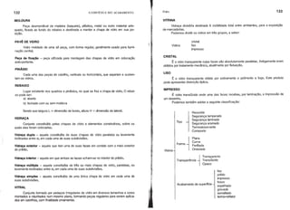 132 o EDIFÍCIO E SEU ACABAMENTO Vidro 133
MOLDURA
Peça desmontâvel de madeira (baquete), plâstico, metal ou outro material ade-
quado, fixada ao fundo do rebaixo e destinada a manter a chapa de vidro em sua po-
sição.
VITRINA
Vidraça divisória destinada à visibilidade total entre ambientes, para a exposição
de mercadorias.
Podemos dividir os vidros em três grupos, a saber:
PAVÊ DE VIDRO
Vidro moldado de uma só peça, com forma regular, geralmente usado para ilumi-
nação zenital..
Vidros
cristal
liso
impresso
Peça de fixação - peça utilizada para montagem das chapas de vidro em colocação
auto-portante.
PINÁSIO
Cada uma das peças de caixilho, verticais ou horizontais, que separam e susten-
tam os vidros.
REBAIXO
Lugar existente nos quadros e pinâsios, no qual se fixa a chapa de vidro. O rebai-
xo pode ser:
a) aberto
b) fechado com ou sem moldura
CRISTAL
É o vidro transparente cujas faces são absolutamente paralelas. Antigamente eram
obtidos por tratamento mecânico, atualmente por flutuação.
LISO
É o vidro transparente obtido por estiramento e polimento a fogo. Este produto
pode apresentar distorção óptica.
IMPRESSO
É vidro translúcido onde uma das faces recebeu, por laminação, a impressão de
um desenho.
Podemos também adotar a seguinte classificação:
Sendo que largura L = dimensão de fundo, altura H = dimensão da lateral.
VIDRAÇA
Conjunto constiturdo pelas chapas de vidro e elementos construtivos, sobre os
quais elas foram colocadas.
Vidraça dupla - aquela constiturda de duas chapas de vidro paralelos ou levemente
inclinadas entre si, em cada uma de suas subdivisões.
Vidraça exterior - aquela que tem uma de suas faces em contato com o meio exterior
do prédio. Vidros
Recozido
Segurança temperado
Segurança laminado
Segurança aramado
Termo absorvente
Composto
Plana
Curva
Perfilada
Ondulada
1
Transparente
Transparência Translúcido
Opaco
Vidraça interior - aquela em que ambas as faces acham-se no interior do prédio.
Vidraça múltipla - aquela constiturda de três ou mais chapas de vidro, paralelas, ou
levemente inclinadas entre si, em cada uma de suas subdivisões.
Vidraça simples - aquela constiturda de uma única chapa de vidro em cada uma de
suas subdivisões.
VITRAL
Conjunto formado por pedaços irregulares de vidro em diversos tamanhos e cores
montados e rejuntados num mesmo plano, formando peças regulares para serem aplica-
das em caixilhos, com finalidade ornamental.
Acabamento da superffcie
liso
polido
impresso
fosco
espelhado
gravado
esmaltado
termo-refletor
 