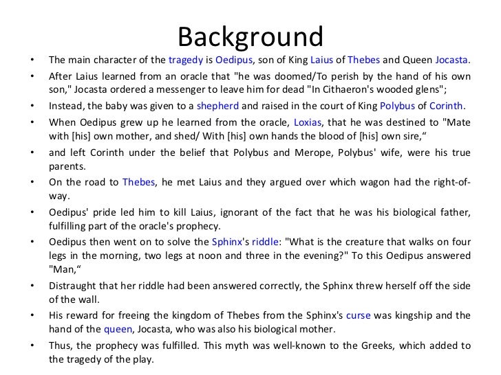 Oedipus the king summary picture