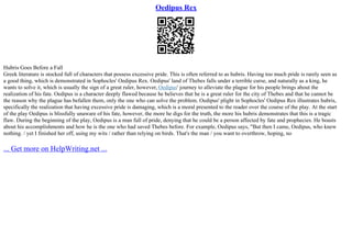 Oedipus Rex And Fate | PPT