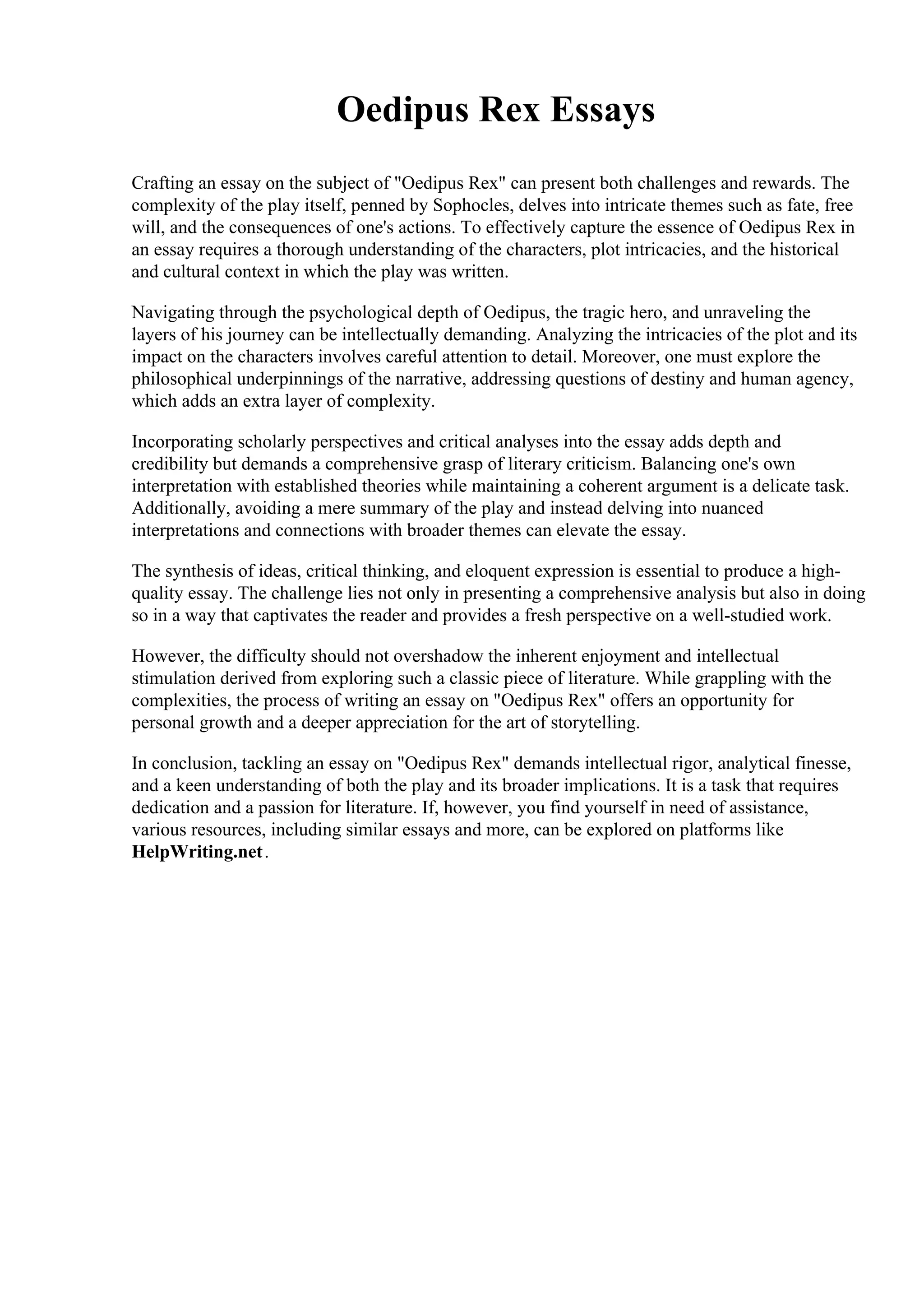 Oedipus Rex: When To Italicize, When Not To - 0vtbmy4