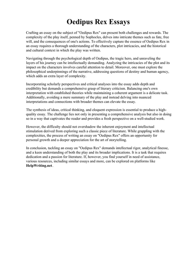 Oedipus Rex Essays.pdf
