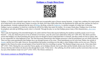 Oedipus Rex Tragic Hero Essay | PPT