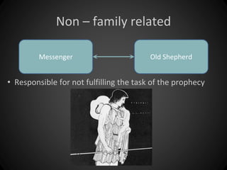 Non – family related 
Messenger Old Shepherd 
• Responsible for not fulfilling the task of the prophecy 
 