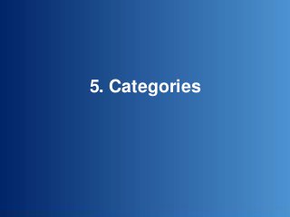 5. Categories
 