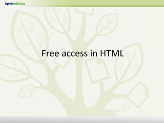 Free access in HTML 