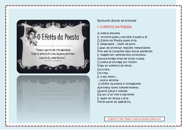 O Efeito Da Poesia 10 Poesias Com Imagens