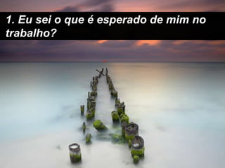 1. Eu sei o que é esperado de mim no trabalho?