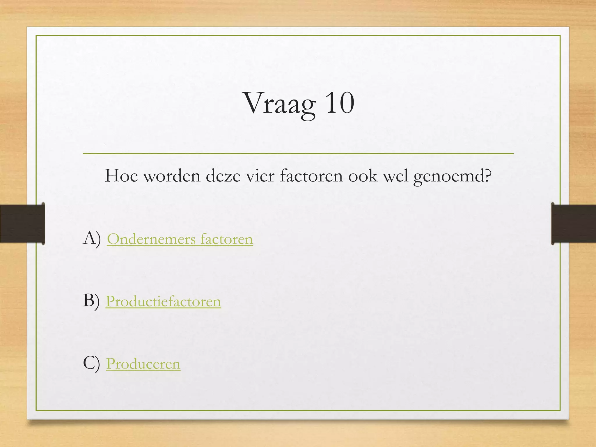 Oefentoets Economie Havo 3 Hoofdstuk 1