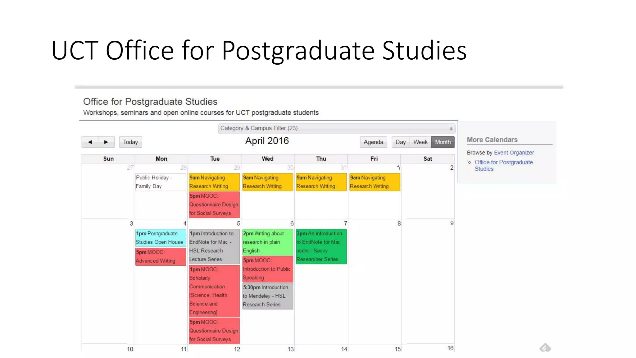 UCT Office for Postgraduate Studies
 