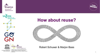 How about reuse?
Robert Schuwer & Marjon Baas
1
 