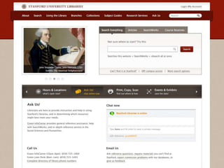 New Stanford Library Website Preview