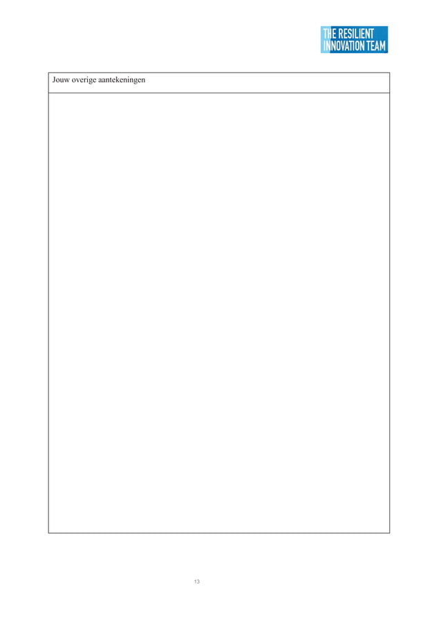 IRB - Tool: Innovation Resilience Behaviour, een tool om teams ...