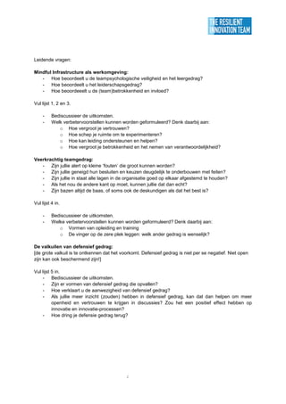 IRB - Tool: Innovation Resilience Behaviour, een tool om teams ...