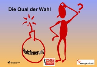 Die Qual der Wahl Holzfeuerung ? 