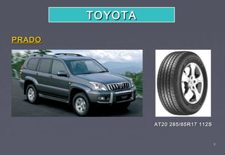 TOYOTA

PRADO




                 AT20 265/65R17 112S


                                       9
 