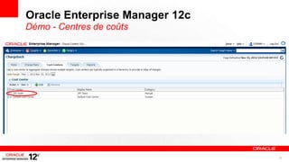 Oracle Enterprise Manager 12c
Démo - Centres de coûts




                                32
 
