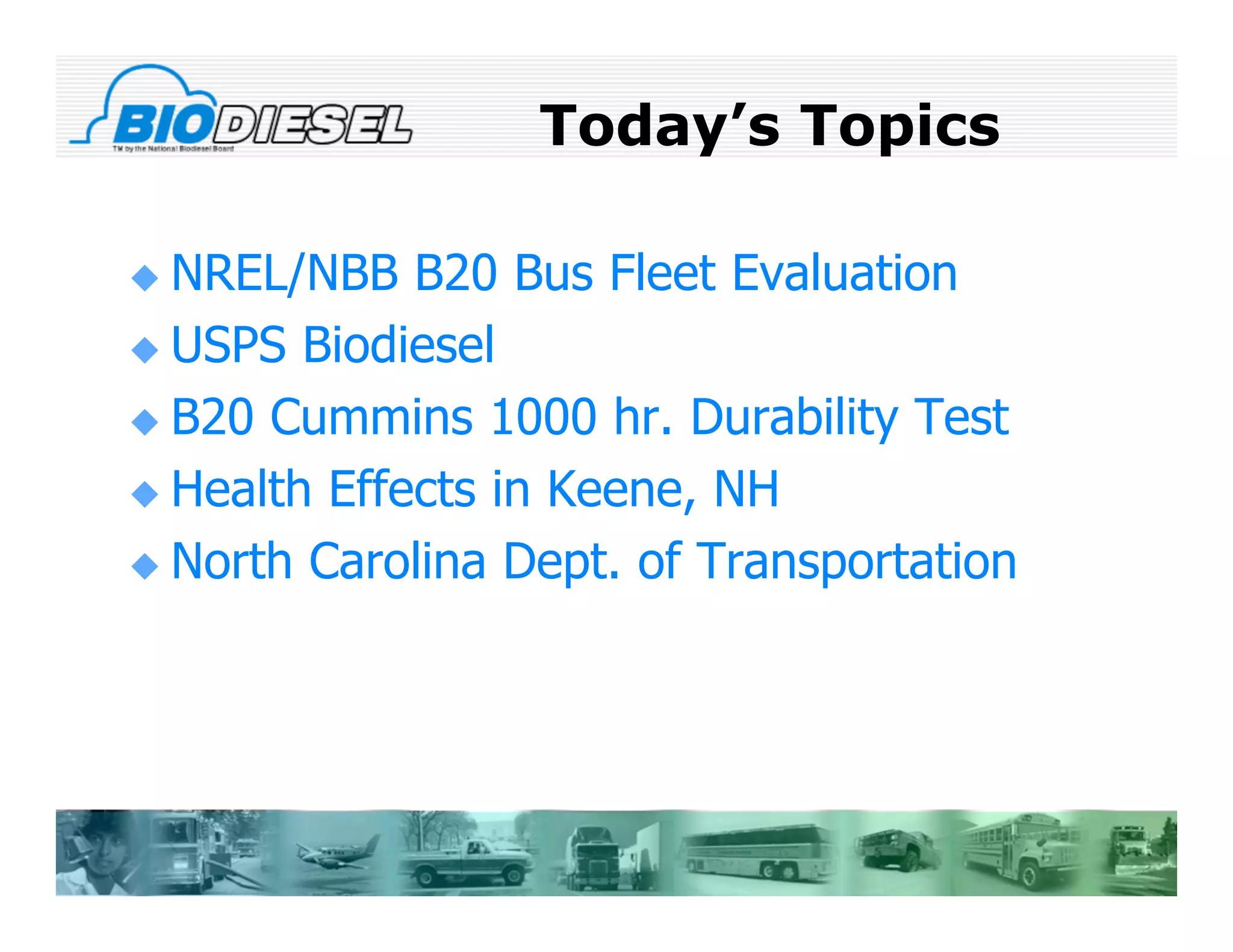 Biodiesel Fleet Case Studies PPT Biodiesel fleet case studies ppt