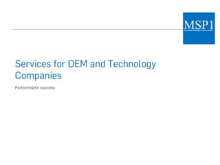 Services for OEM and Technology Companies 