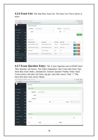 Oems Course Roster Online Exam Management System(OEMS) | DOCX