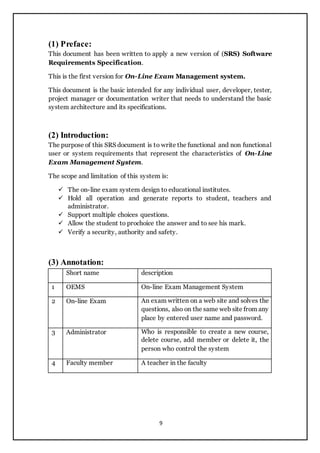 Oems Course Roster Online Exam Management System(OEMS) | DOCX