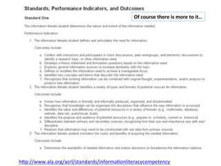 h;p://www.ala.org/acrl/standards/informaQonliteracycompetency'
Of*course*there*is*more*to*it…*
 