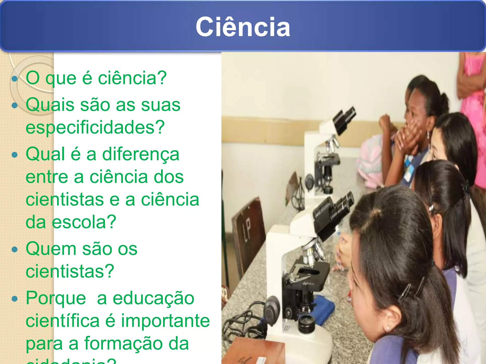 O ensino de ciências e suas metodológias | PPTX