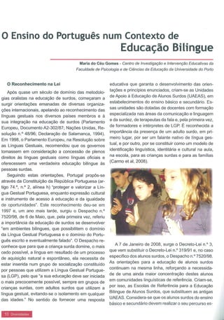 O ensino do português num contexto de educação bilingue