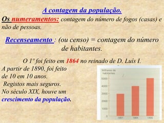 O ensino e a população em portugal do século xix | PPTX