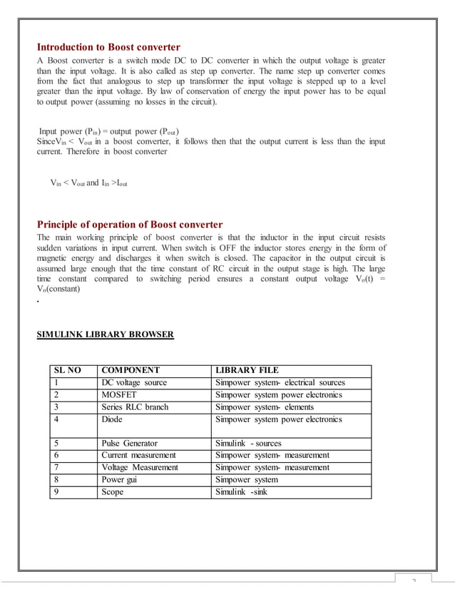 Simulation of Boost Converter Using MATLAB SIMULINK. PDF