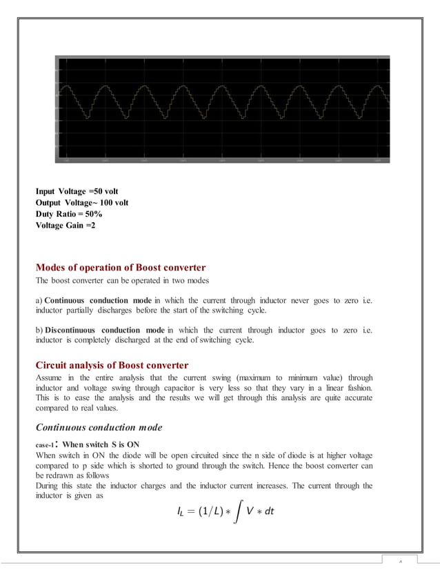 Simulation of Boost Converter Using MATLAB SIMULINK. | DOCX | Consumer ...